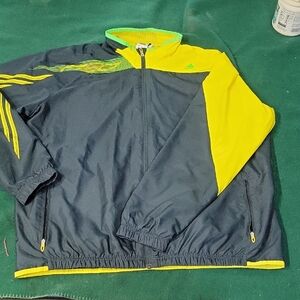 Mens XL Adidas F50 Woven Jacket in black and yellow.  Looks MINT.
